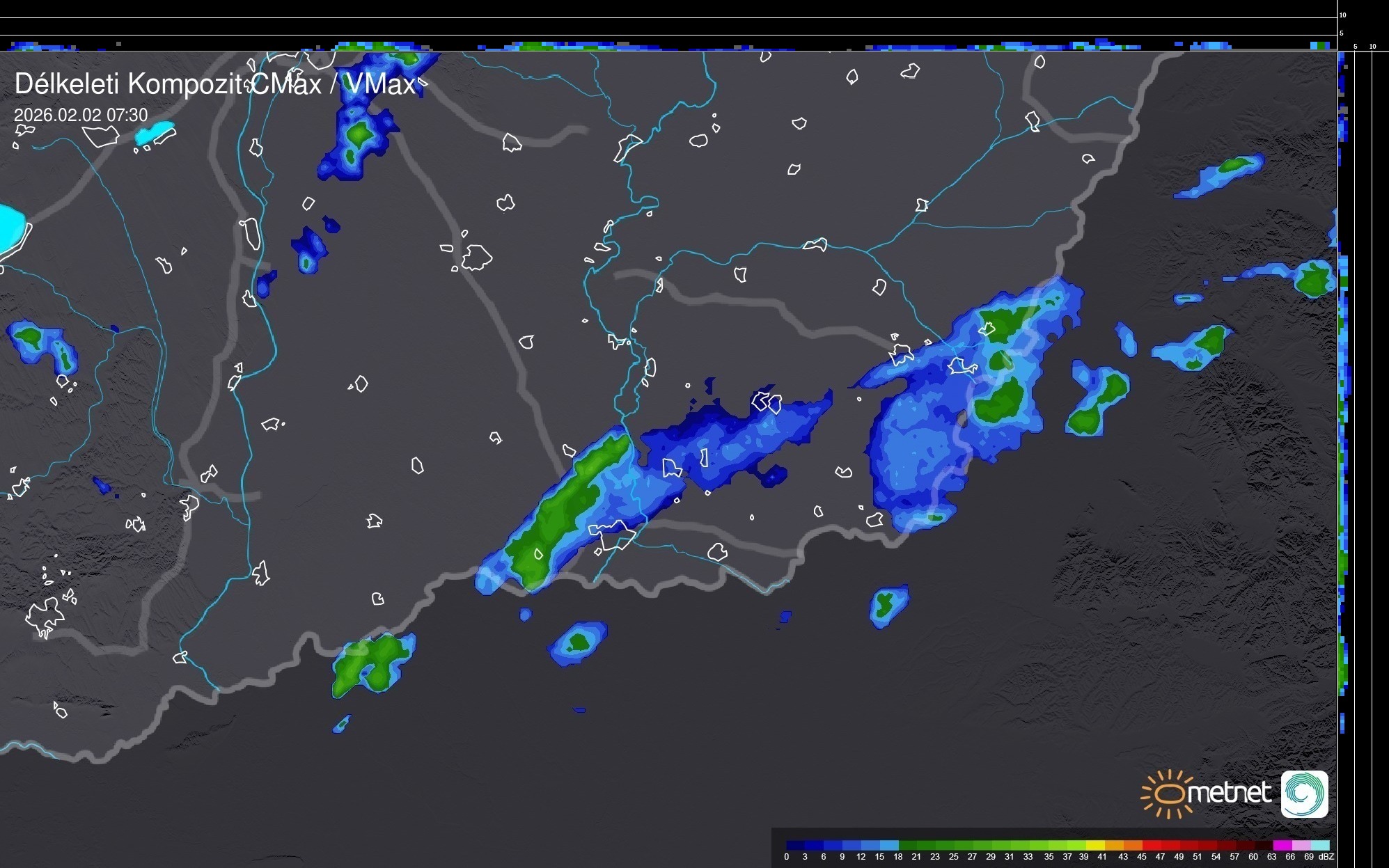 Délkelet radar (MetNet)