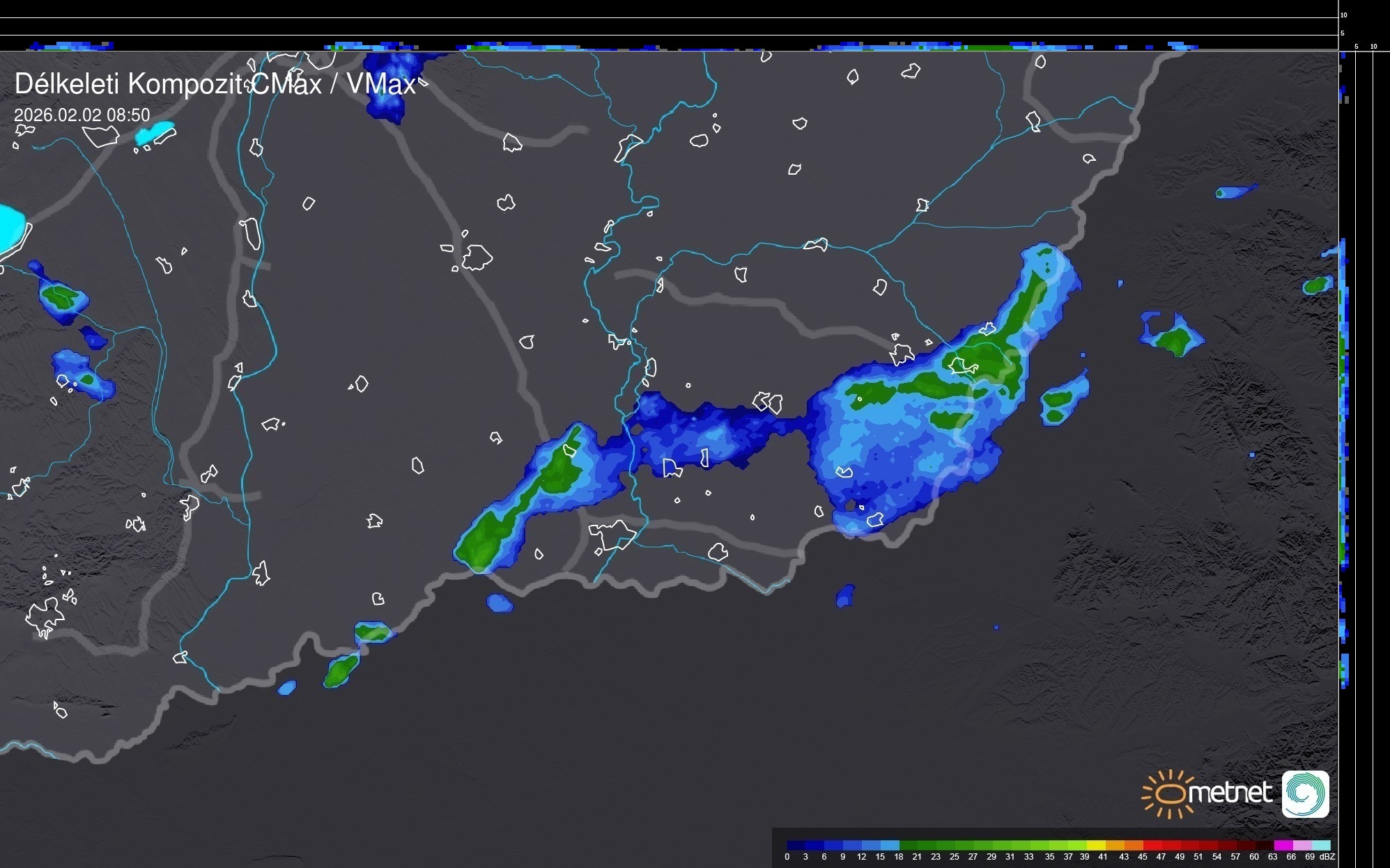 Délkelet radar (MetNet)