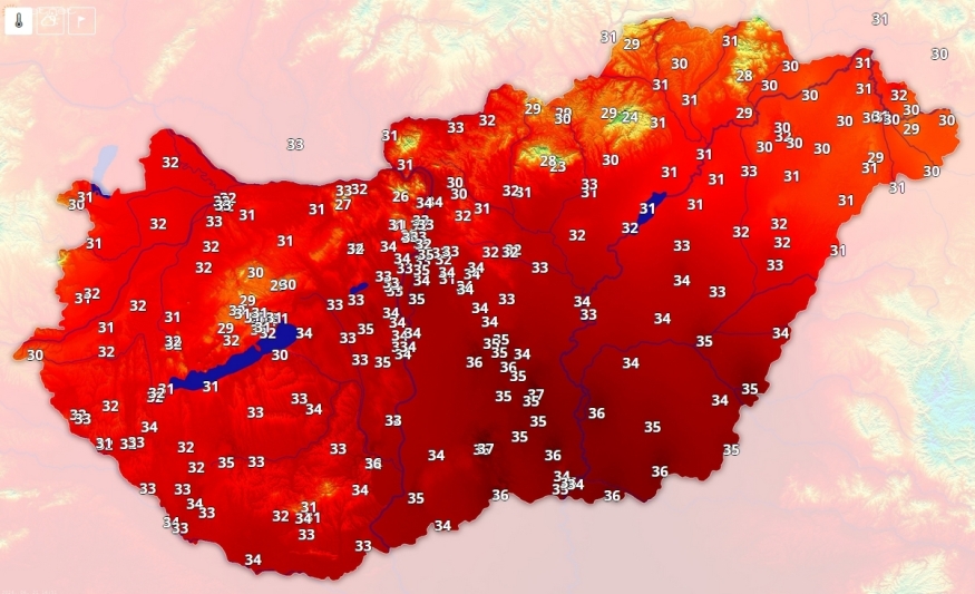 Országszerte 30 fok felett a hőmérséklet.