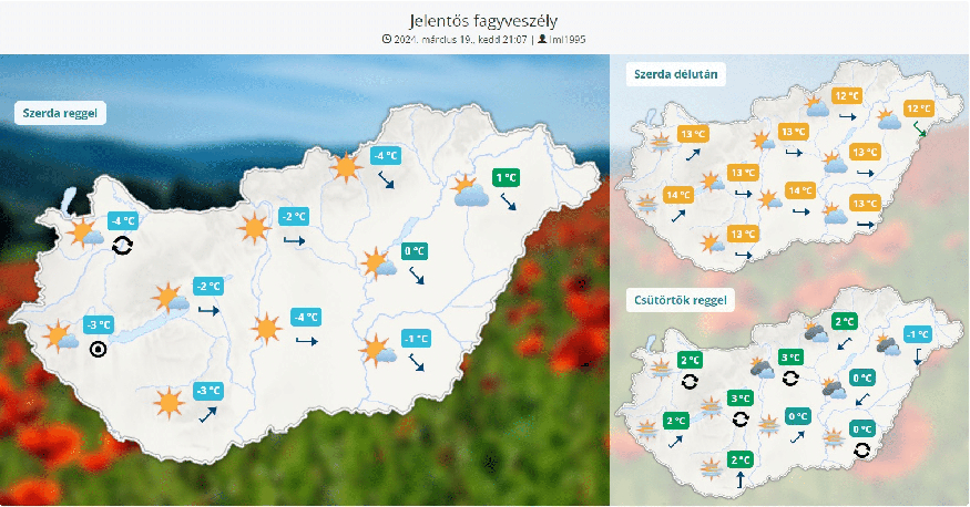 Jelentős fagyveszély