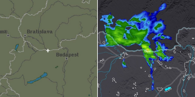 Kitört a nap első zivatara Komáromnál!