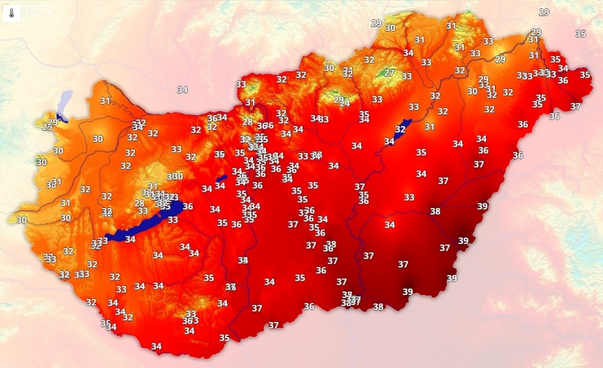 Délkeleten még mindig 40 közelében