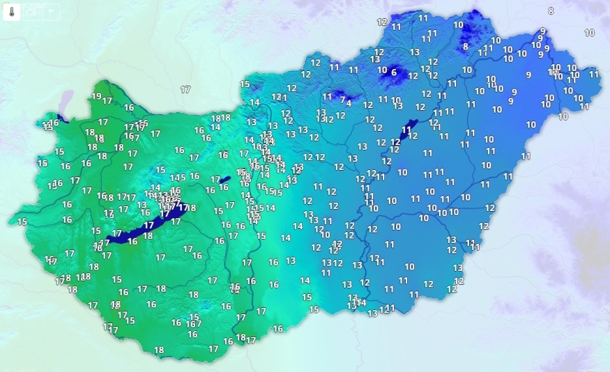 Keleten kifejezetten hűvös, nyugaton mérsékelten meleg az idő
