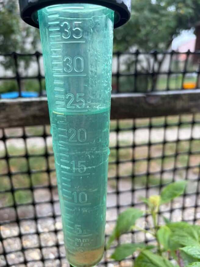 Az Őrségben, Szőcén 25 mm-nyi eső esett le!