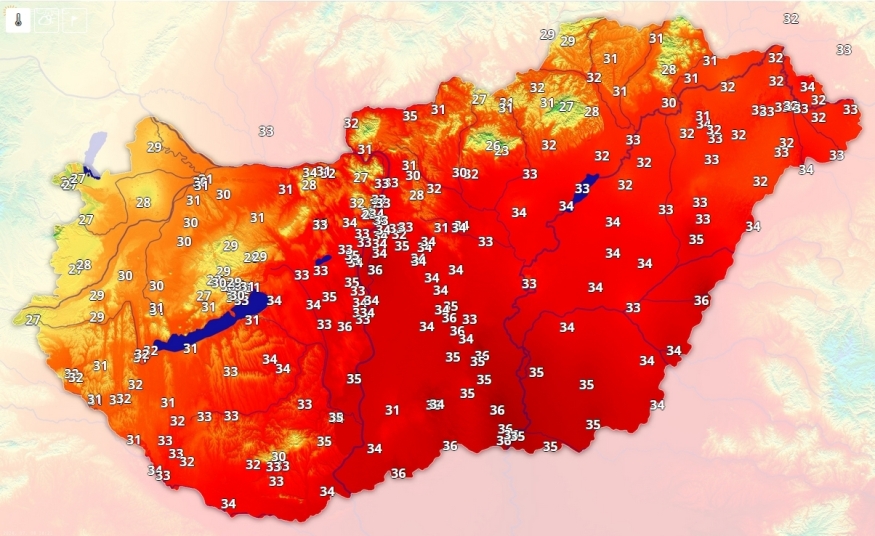 Az északnyugati tájak kivételével kánikula
