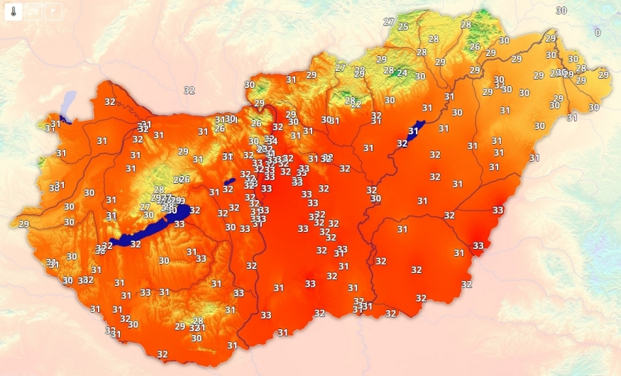 Ismét országszerte 30 felett.