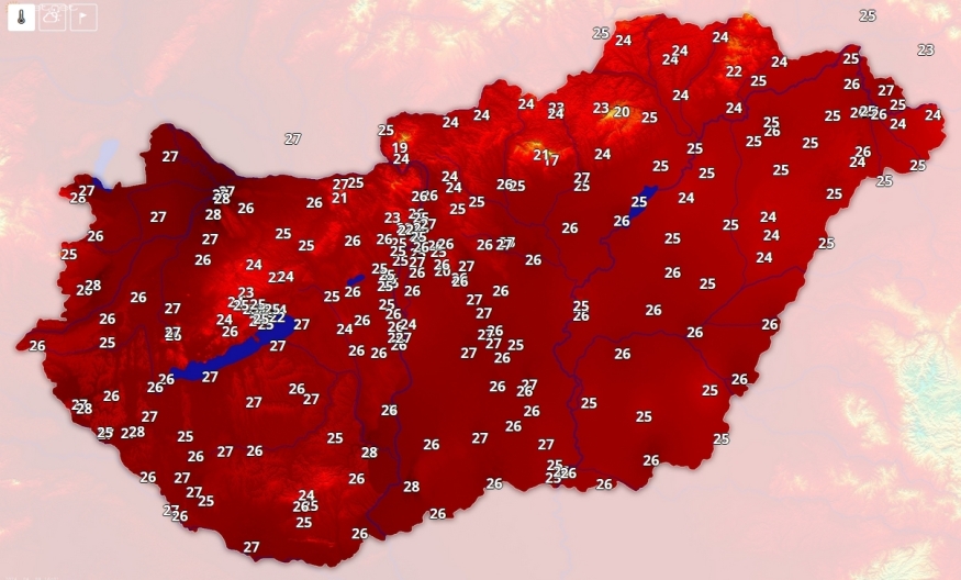 Sokfelé emelkedett 25 fok fölé a hőmérséklet!