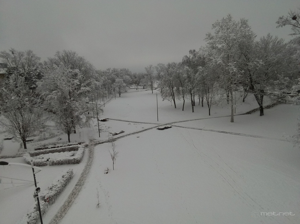 Hidegpárnából kialakult hó Kazincbarcikán (2020.01.03)